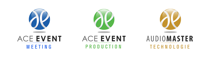 3 filiales 3 logos du Groupe ACE EVENT à Biarritz Pau et Bordeaux